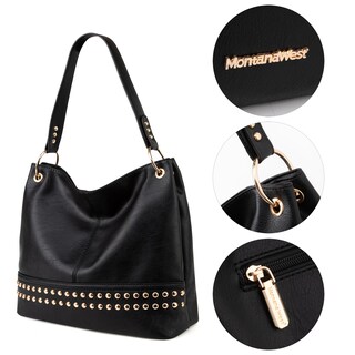 Foto 4 | Foto 4 | Bolso Hobo Montana West Mwc-047dbk De Piel Grande Para Mujer - Venta Internacional.