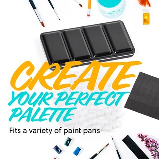 Foto 2 | Foto 2 | Paleta De Acuarelas Impresa Estuche De Hojalata Negro Con 48 Medias Pastillas - Venta Internacional.