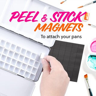 Foto 3 | Foto 3 | Paleta De Acuarelas Impresa Estuche De Hojalata Negro Con 48 Medias Pastillas - Venta Internacional.