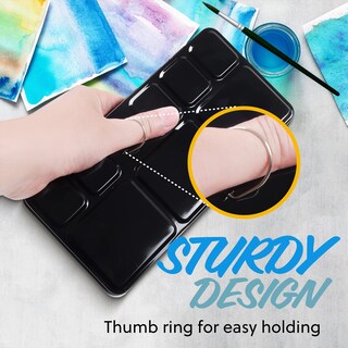 Foto 5 | Foto 5 | Paleta De Acuarelas Impresa Estuche De Hojalata Negro Con 48 Medias Pastillas - Venta Internacional.