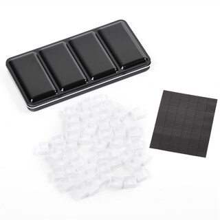 Foto 7 | Foto 7 | Paleta De Acuarelas Impresa Estuche De Hojalata Negro Con 48 Medias Pastillas - Venta Internacional.