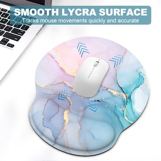 Foto 3 | Foto 3 | Mouse Pad Y Reposa Muñecas Para Teclado G Jgoo Ergonómico Rosa Azul - Venta Internacional.