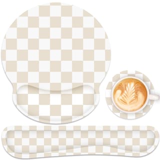 Foto 1 | Foto 1 | Alfombrilla De Ratón Y Reposamuñecas Para Teclado G Jgoo Ergonómica Beige - Venta Internacional.