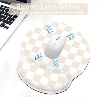 Foto 3 | Foto 3 | Alfombrilla De Ratón Y Reposamuñecas Para Teclado G Jgoo Ergonómica Beige - Venta Internacional.