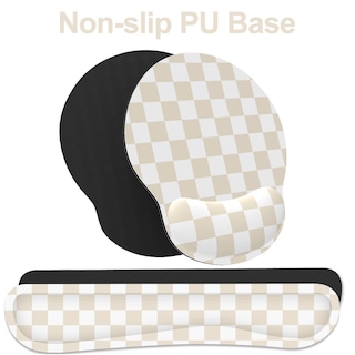 Foto 4 | Foto 4 | Alfombrilla De Ratón Y Reposamuñecas Para Teclado G Jgoo Ergonómica Beige - Venta Internacional.