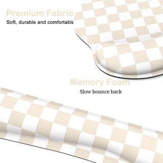 Foto 5 | Foto 5 | Alfombrilla De Ratón Y Reposamuñecas Para Teclado G Jgoo Ergonómica Beige - Venta Internacional.