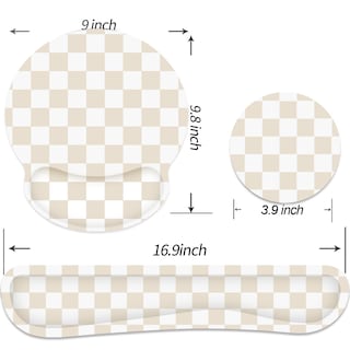 Foto 7 | Foto 7 | Alfombrilla De Ratón Y Reposamuñecas Para Teclado G Jgoo Ergonómica Beige - Venta Internacional.