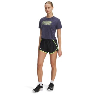 Foto 2 | Foto 2 | Shorts Under Armour Para Mujer Fly By Negro/verde Hiperv - Venta Internacional.