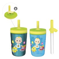 Set De Vasos Zak Designs Cocomelon Kelso Para Niños 450 Ml 3 Unidades - Venta Internacional.