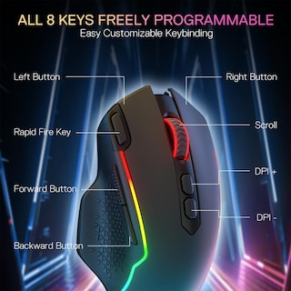 Foto 6 | Foto 6 | Raton Gamer Inalámbrico Redragon M810 Max 12000 Dpi - Venta Internacional.