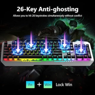 Foto 5 | Foto 5 | Combo De Teclado Y Ratón Aula Gaming De 104 Teclas Con Retroiluminación Rgb - Venta Internacional.