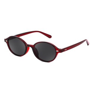 Foto 1 | Foto 1 | Gafas De Sol Feisedy Retro Ovaladas Para Mujer Años 90 Transparentes Rojas - Venta Internacional.