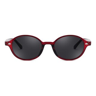 Foto 7 | Foto 7 | Gafas De Sol Feisedy Retro Ovaladas Para Mujer Años 90 Transparentes Rojas - Venta Internacional.