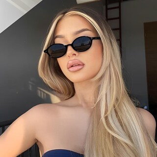 Foto 4 | Foto 4 | Gafas De Sol Feisedy Retro Ovaladas B1171 Para Mujer Transparente - Venta Internacional.