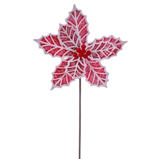 Foto 1 | Foto 1 | Tallo Artificial De Flor De Nochebuena Vickerman Rojo/blanco (paquete De 3) - Venta Internacional.