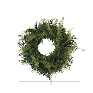 Foto 5 | Foto 5 | Corona Artificial Vickerman Everyday De Helecho Buckler Verde De 61 Cm - Venta Internacional.