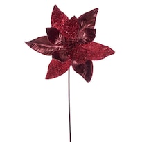 Spray Artificial Vickerman Flor De Pascua Burdeos 21.5 Cm Paquete De 6 - Venta Internacional.
