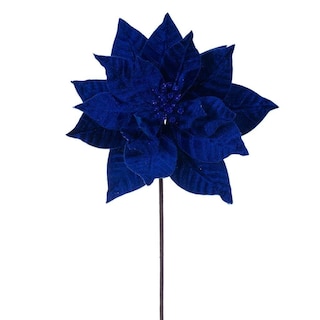 Foto 1 | Foto 1 | Flor Artificial Vickerman Azul Poinsettia 21.5 Cm (paquete De 6) - Venta Internacional.