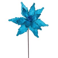 Spray Artificial Vickerman Flor De Nochebuena Turquesa 21.5 Cm (paquete De 6) - Venta Internacional.