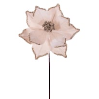 Spray Artificial Vickerman De Flor De Pascua Champagne Con 10 Flores - Venta Internacional.