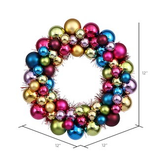 Foto 2 | Foto 2 | Corona Navideña Vickerman Con 12 Esferas Multicolores - Venta Internacional.