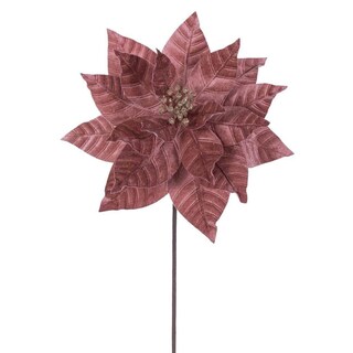 Foto 1 | Foto 1 | Flor Artificial Vickerman Poinsettia Oro Rosa 21.5 Cm Paquete De 6 - Venta Internacional.