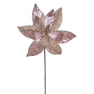 Foto 1 | Foto 1 | Spray Artificial Poinsettia Oro Rosa Vickerman 21.5 Cm (paquete De 6) - Venta Internacional.