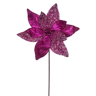 Foto 1 | Foto 1 | Spray Artificial Vickerman Poinsettia Fucsia Intenso 21.5cm (paquete De 6) - Venta Internacional.