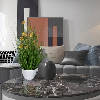 Foto 3 | Foto 3 | Planta Artificial Vickerman Cosmos Amarillo En Maceta De 22 5 Cm - Venta Internacional.