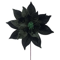 Flores Artificiales Vickerman Poinsettia Verde 21.5 Cm 18 Flores - Venta Internacional.