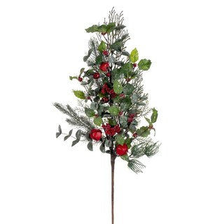 Foto 1 | Foto 1 | Spray Navideño Artificial Vickerman De Pino Con Acebo Verde De 29 Cm - Venta Internacional.