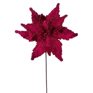 Foto 1 | Foto 1 | Spray Artificial Vickerman Flor De Nochebuena Burdeos 21.5 Cm Paquete De 6 - Venta Internacional.