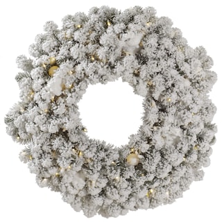 Foto 1 | Foto 1 | Guirnalda Navideña Vickerman De Abeto Kodiak Nieve Artificial 30 Cm Con Luces Led - Venta Internacional.