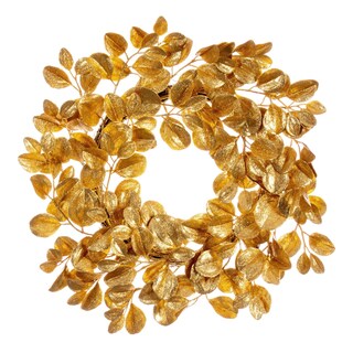 Foto 1 | Foto 1 | Corona Artificial Vickerman 24'' De Cornejo Dorado Con Detalles Brillantes - Venta Internacional.