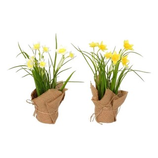 Foto 1 | Foto 1 | Narciso Artificial Vickerman De 10'' En Maceta De Arpillera - Venta Internacional.