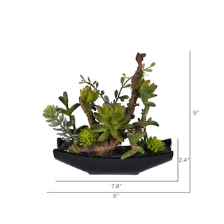 Foto 2 | Foto 2 | Maceta Artificial De Suculentas Vickerman Everyday 8 En Cerámica - Venta Internacional.