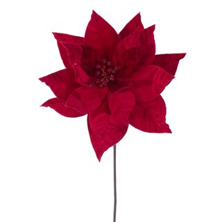 Foto 1 | Foto 1 | Flor Artificial Vickerman Poinsettia Roja 21.5 Cm (paquete De 6) - Venta Internacional.