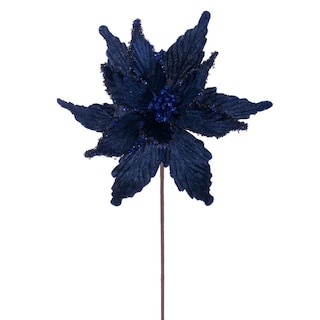 Foto 1 | Foto 1 | Spray Artificial Vickerman Flor De Nochebuena Azul Medianoche 21.5 Cm - Venta Internacional.
