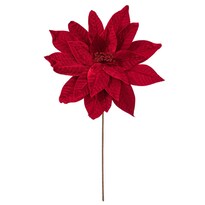 Flores Artificiales Vickerman Flor De Nochebuena Roja 21.5 Cm 18 Flores - Venta Internacional.