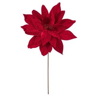 Foto 1 | Foto 1 | Flores Artificiales Vickerman Flor De Nochebuena Roja 21.5 Cm 18 Flores - Venta Internacional.
