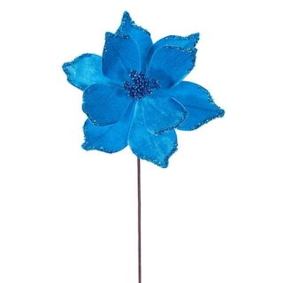 Foto 1 | Foto 1 | Spray Artificial Vickerman Flor De Nochebuena Turquesa 21.5cm Paquete De 6 - Venta Internacional.