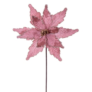 Foto 1 | Foto 1 | Spray Artificial Vickerman Flor De Pascua Dorado Rosa 21.5 Cm Paquete De 6 - Venta Internacional.