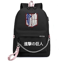 Mochila Escolar Attack Ons Titans De Nailon Para Niños 30 X 18 X 45 Cm - Venta Internacional.