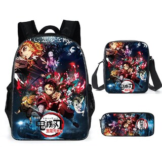 Foto 1 | Foto 1 | Set De Mochilas De Poliéster Demons Slayers Para Niños 3 Unidades - Venta Internacional.