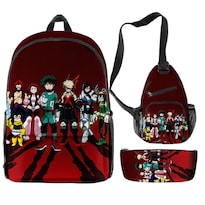 Set De Mochila My Heros Academias Satchel Con Impresión 3d Para Niños - Venta Internacional.