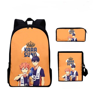Foto 1 | Foto 1 | Juego De Mochilas Escolares Haikyuu De 3 Piezas Con Bolsa De Hombro Y Estuche Para Lápices - Venta Internacional.