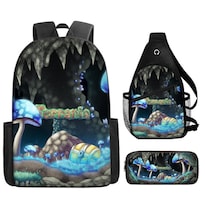 Set De Mochilas Terrarias Anime De 3 Piezas Para Niños Mochila Escolar - Venta Internacional.