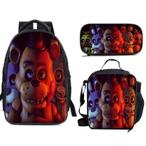 Set De Mochilas Escolares Five Nights Freddy Bear 3 Piezas Unisex - Venta Internacional.