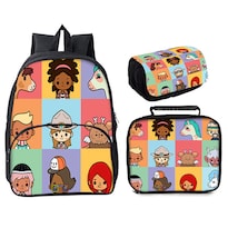 Set De Mochilas Tocas Life Worlds Anime De 3 Piezas Para Niños Y Escuelas - Venta Internacional.