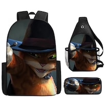 Juego De Mochilas Escolares De Anime Puss In Boots Para Niños 3 Unidades - Venta Internacional.